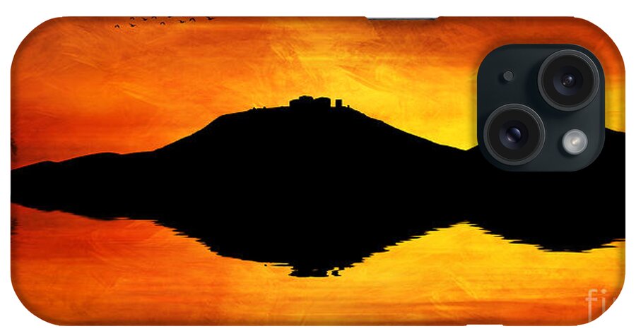 Sunset iPhone Case featuring the digital art Sunset Island by Ian Mitchell