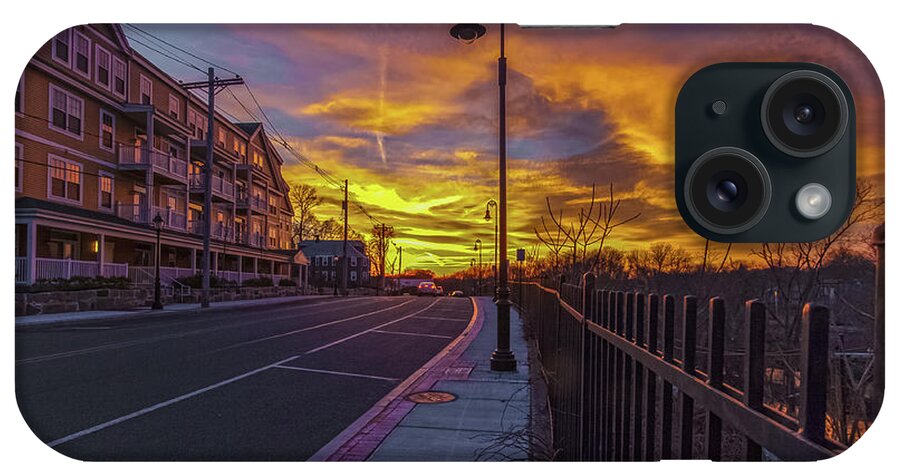 Sunset On Eliot St Milton Ma iPhone Case featuring the photograph Sunset on Eliot St Milton MA by Brian MacLean