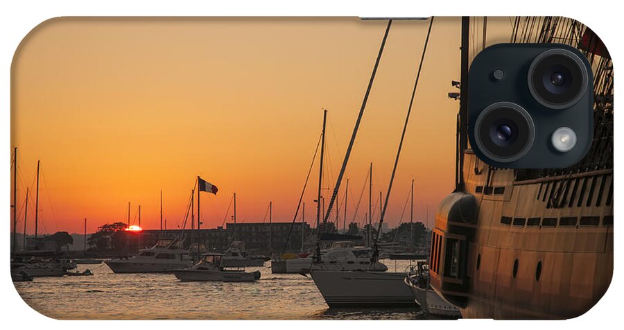 Newport iPhone Case featuring the photograph Sunset on Newport Harbor by Mick Burkey