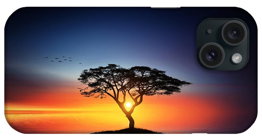 Sunlight iPhone Case featuring the photograph Sunset on the tree by Bess Hamiti