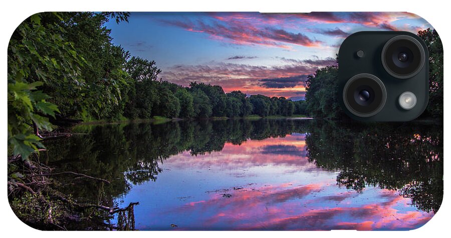 Hudson Valley iPhone Case featuring the photograph Sunset On The Wallkill River by John Morzen