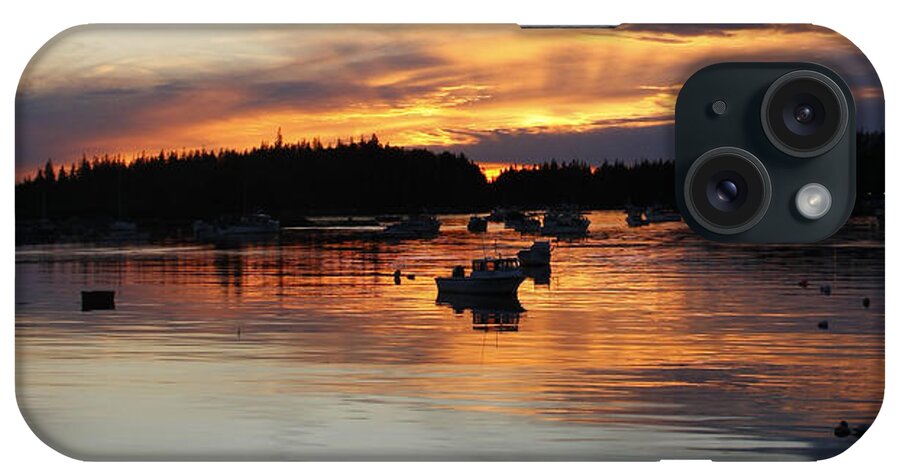 Carvers Harbor iPhone Case featuring the photograph Sunset on Vinalhaven Maine by Michele A Loftus