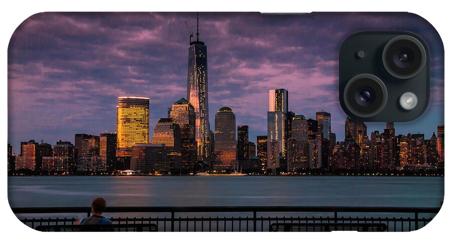 New York City iPhone Case featuring the photograph Sunset over New World Trade Center New York City by Ranjay Mitra