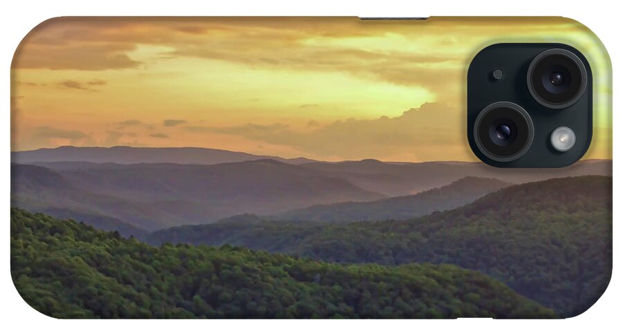 Sunset iPhone Case featuring the photograph Sunset Over the Bluestone Gorge - Pipestem State Park by Kerri Farley