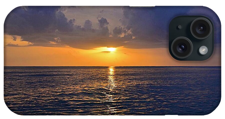 Water iPhone Case featuring the photograph Sunset Over the Gulf Of Mexico by Carol Bradley