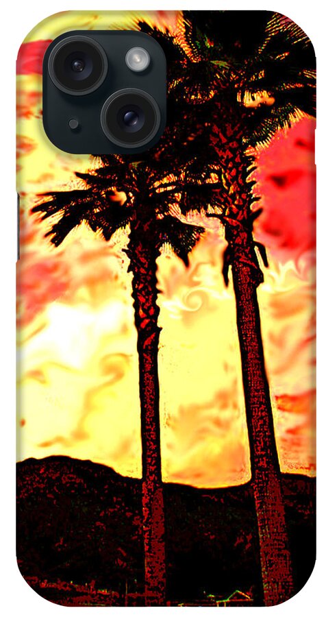 Palm iPhone Case featuring the photograph Sunset Palms by Pat Wagner