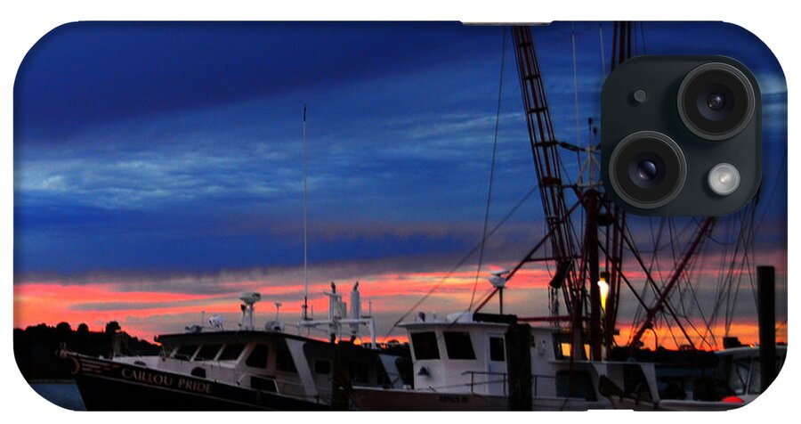 Sunset iPhone Case featuring the photograph Sunset river marina by Julianne Felton