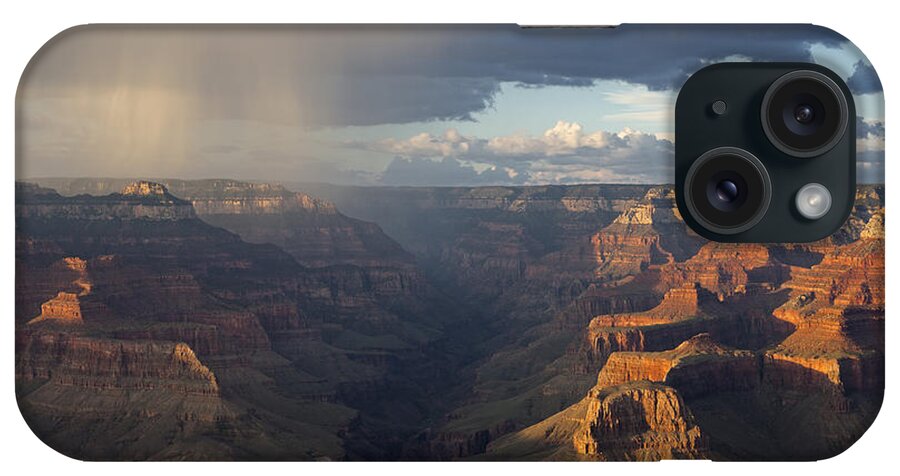 Grand Canyon iPhone Case featuring the photograph Sunset Squall Over the Grand Canyon by Rick Pisio