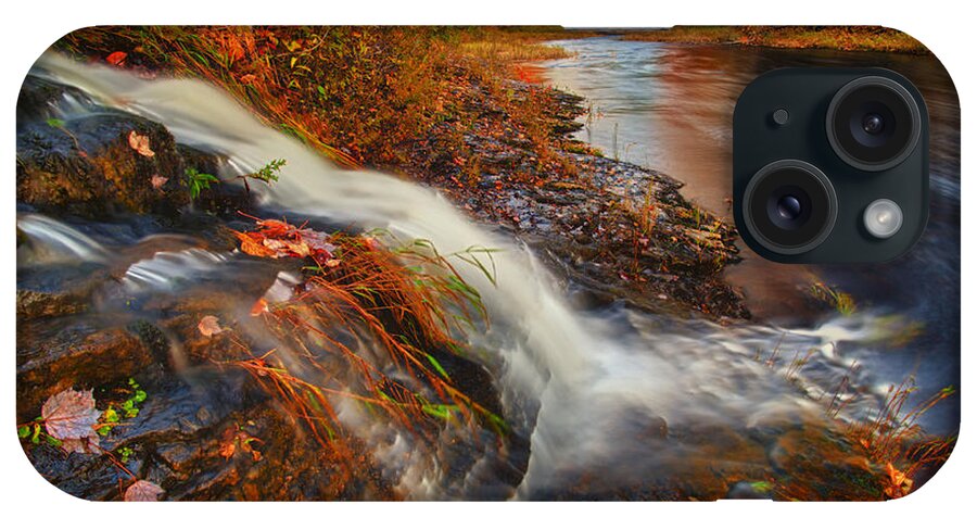Kelly River Wilderness iPhone Case featuring the photograph Sunset Waterfall by Irwin Barrett