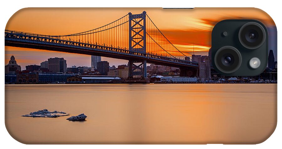 Philadelphia iPhone Case featuring the photograph Sunsets fire by Rob Dietrich