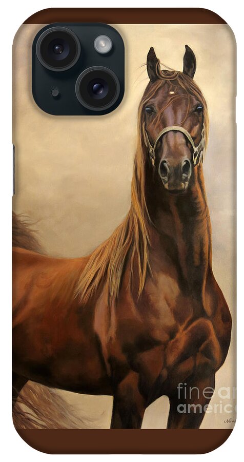 American Saddlebred iPhone Case featuring the painting Sunset's Flying High by Jeanne Newton Schoborg