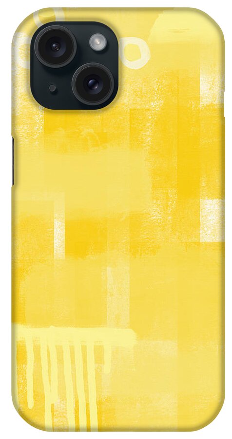 Sunshine iPhone Case featuring the painting Sunshine- abstract art by Linda Woods