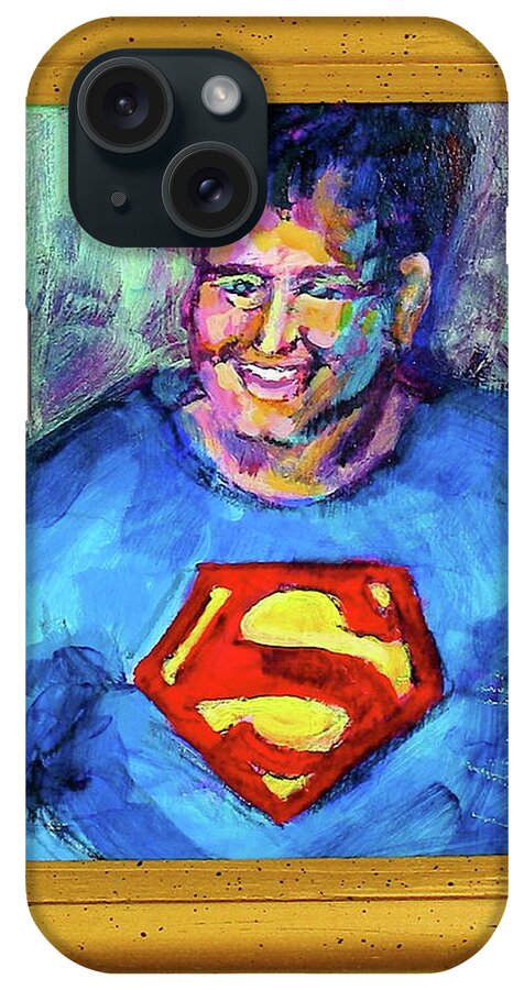 Painting iPhone Case featuring the painting Super George by Les Leffingwell