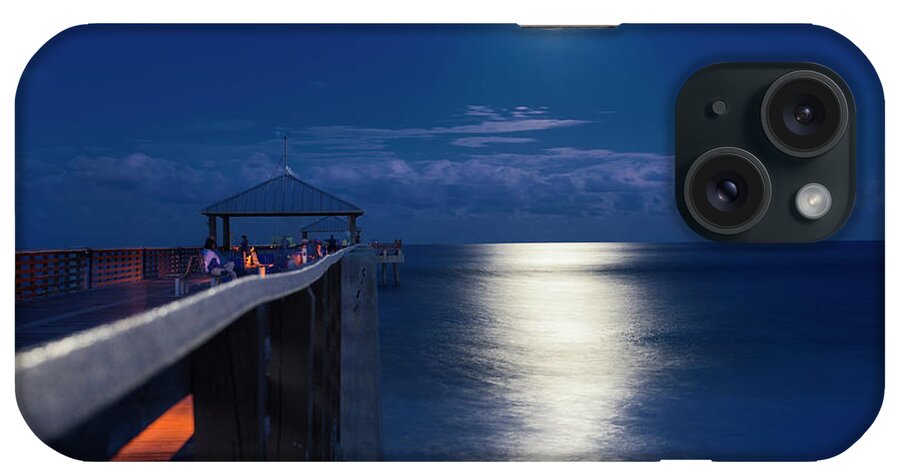 Full Moon iPhone Case featuring the photograph Super moon at Juno by Laura Fasulo