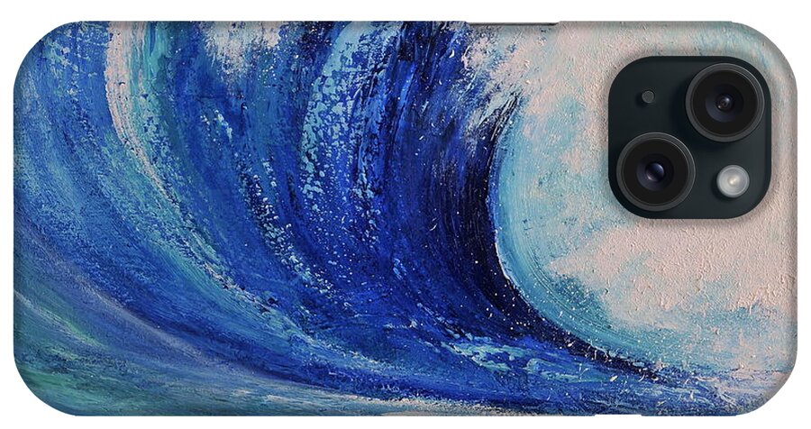 Acrylic iPhone Case featuring the painting Surf by Teresa Wegrzyn