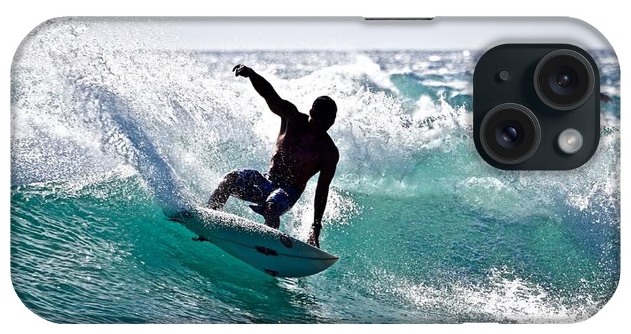 Surfer iPhone Case featuring the photograph Surfin is Easy - Kekaha Beach by Debra Banks