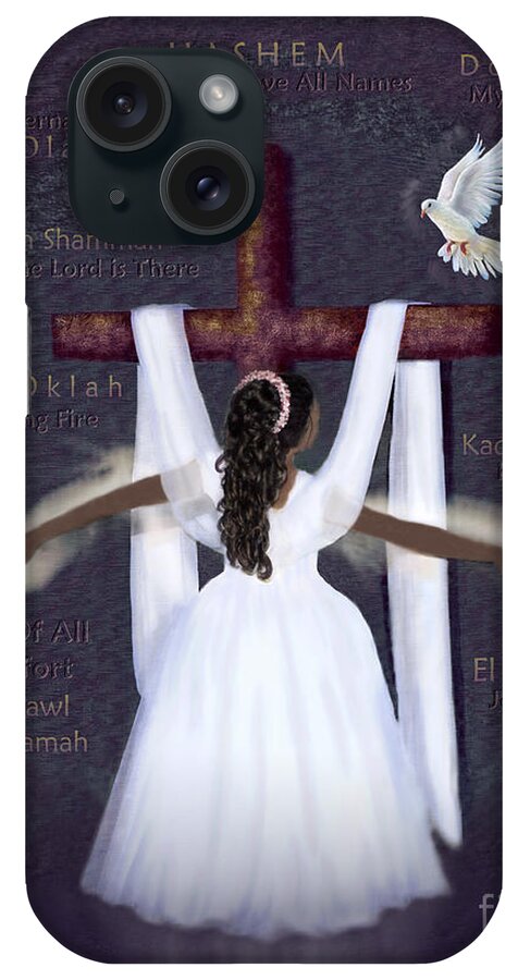 Prophetic Art iPhone Case featuring the digital art Surrender to Jesus by Constance Woods
