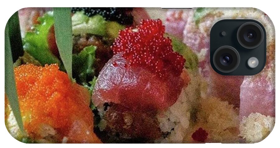 Sushi iPhone Case featuring the photograph #sushi #foodporn #foodie #food by Rachael Saltzman