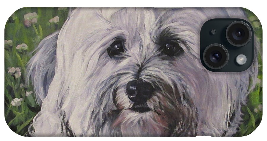 Havanese Dog Painting iPhone Case featuring the painting Sweet Havanese Dog by Lee Ann Shepard