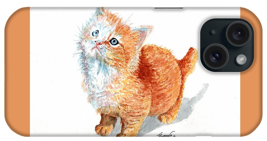 Tim iPhone Case featuring the painting Sweet kitty by Timithy L Gordon