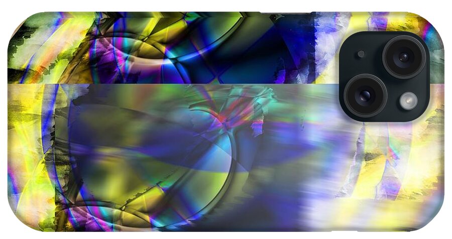 Abstract iPhone Case featuring the digital art Swimming.. by Art Di