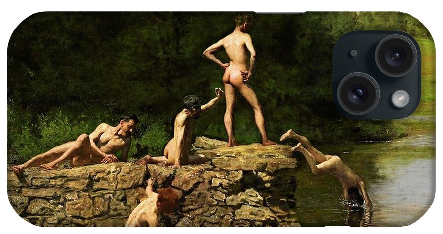 Thomas Eakins iPhone Case featuring the painting Swimming Hole by Thomas Eakins