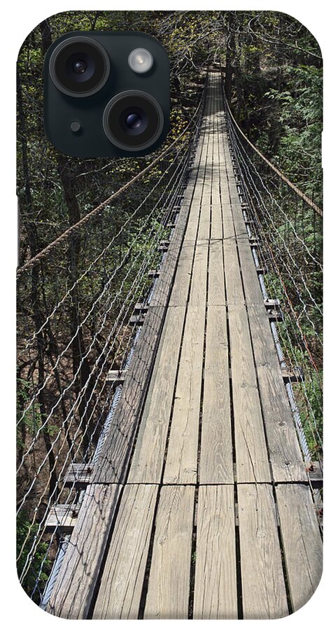 Tennessee iPhone Case featuring the photograph Swinging Bridge Falls Creek Falls State Park by Bruce Gourley