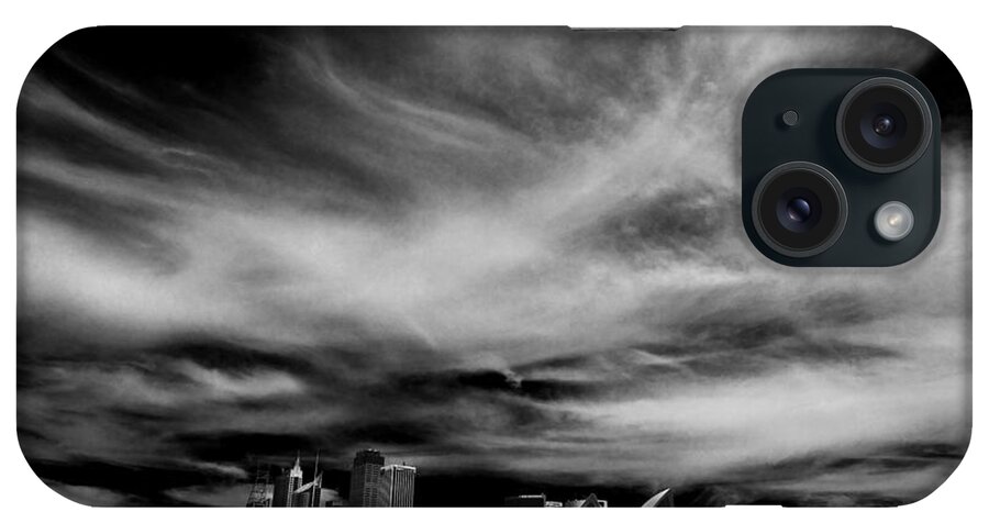 Sydney iPhone Case featuring the photograph Sydney skyline with dramatic sky by Sheila Smart Fine Art Photography