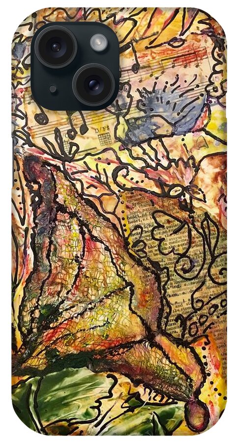Encaustic iPhone Case featuring the painting Symphony by Christine Chin-Fook