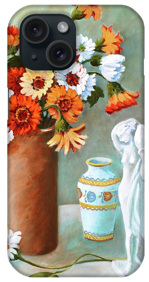  iPhone Case featuring the painting Table decor by Marta Styk