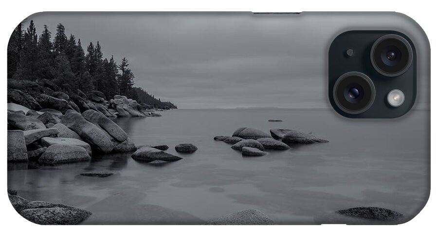Landscape iPhone Case featuring the photograph Tahoe in Black and White by Jonathan Nguyen
