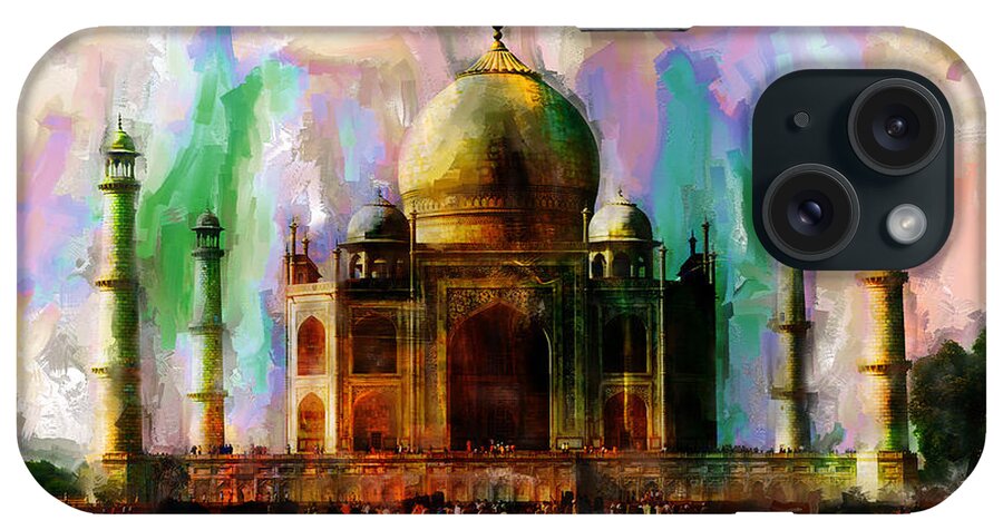Art iPhone Case featuring the painting Taj Mehal 009 by Gull G