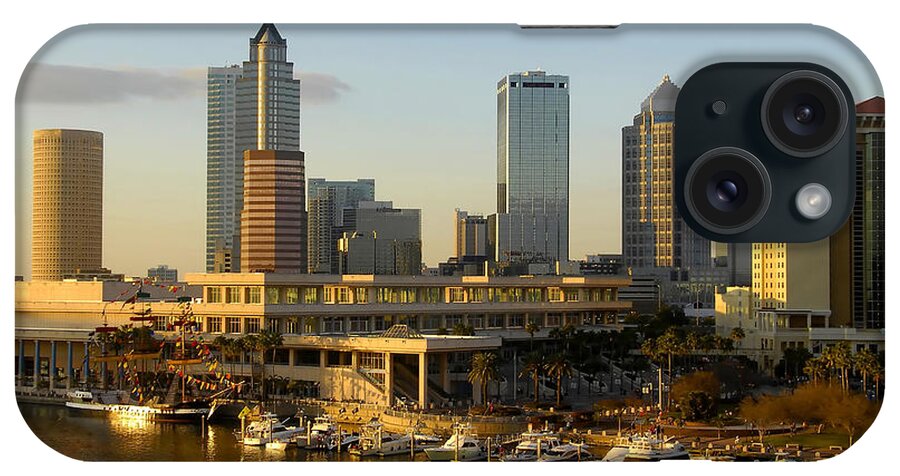 Tampa Bay Florida iPhone Case featuring the photograph Tampa Bay and Gasparilla by David Lee Thompson
