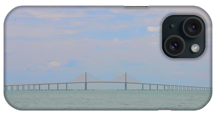 Tampa iPhone Case featuring the photograph Tampa Bay - Sunshine Skyway Bridge by Bill Cannon