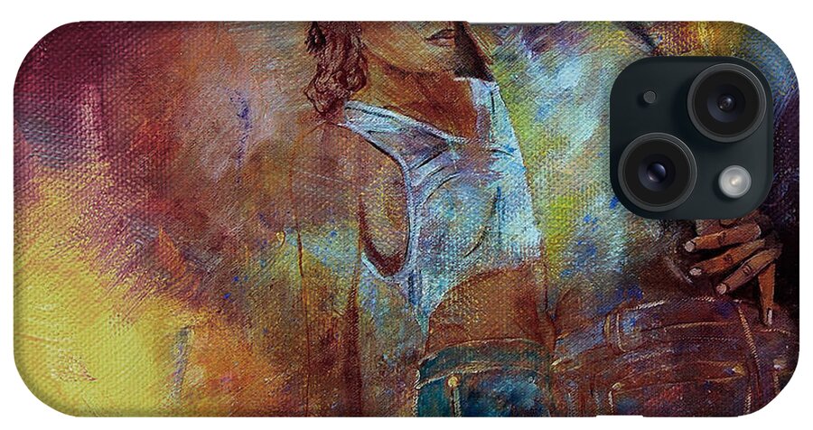 Dance iPhone Case featuring the painting Tango Couple Dance VBY7 by Gull G