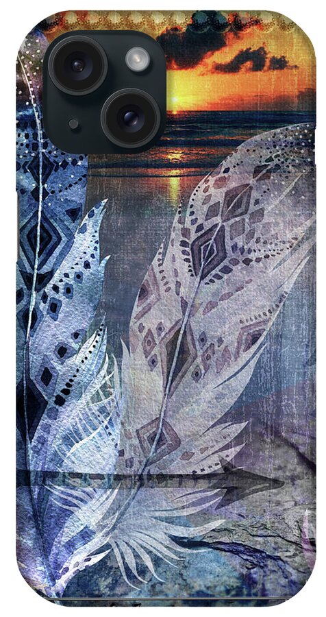 Native American iPhone Case featuring the digital art Tapestry by Linda Carruth
