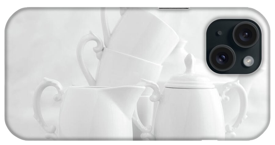 China iPhone Case featuring the photograph Tea for Three in White by Tom Mc Nemar