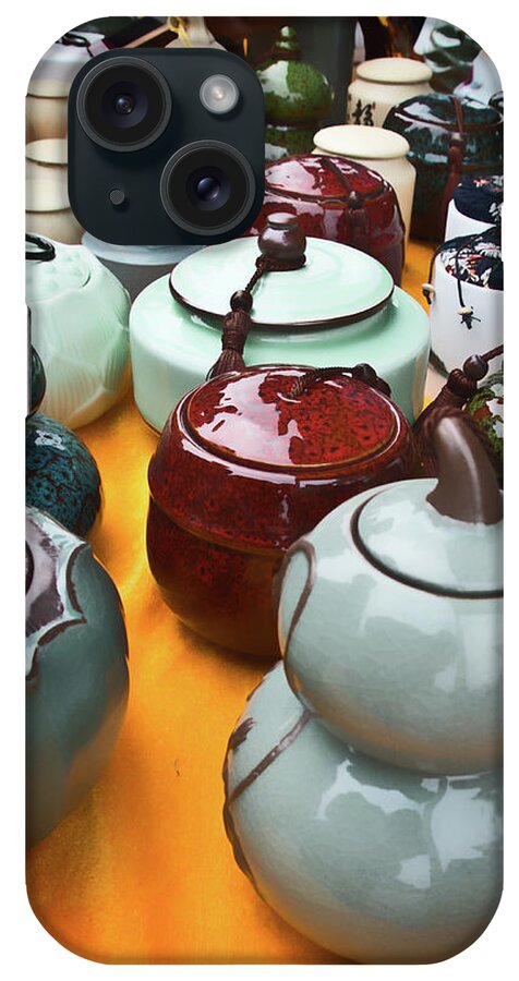 Tea iPhone Case featuring the photograph Tea Pots for Sale 3 by George Taylor