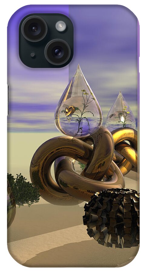 Surrealism iPhone Case featuring the digital art Tears in the Desert by Judi Suni Hall