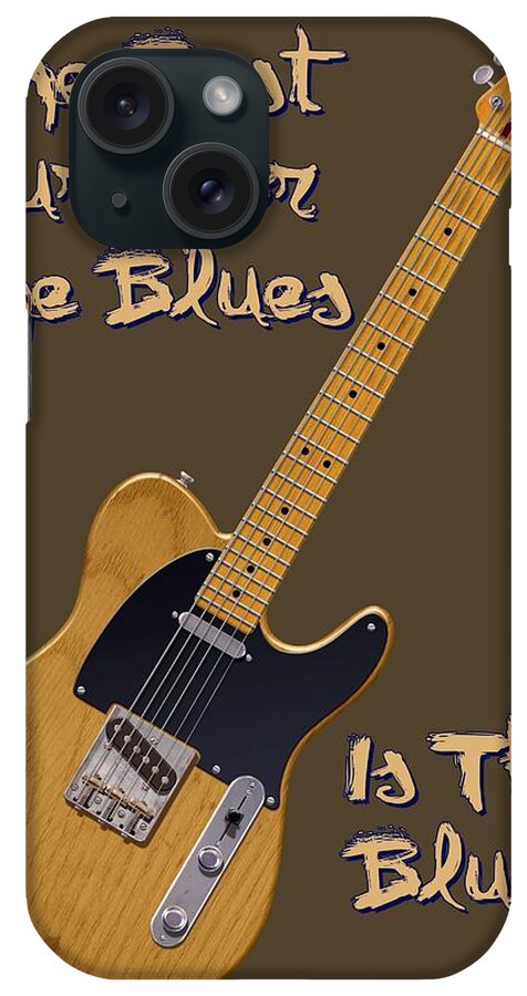 Blues iPhone Case featuring the digital art Tele Blues Cure by WB Johnston