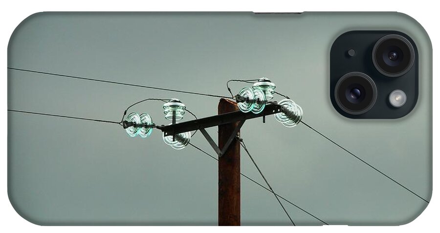 Insulators iPhone Case featuring the photograph Telegraph Lines by Norma Brock