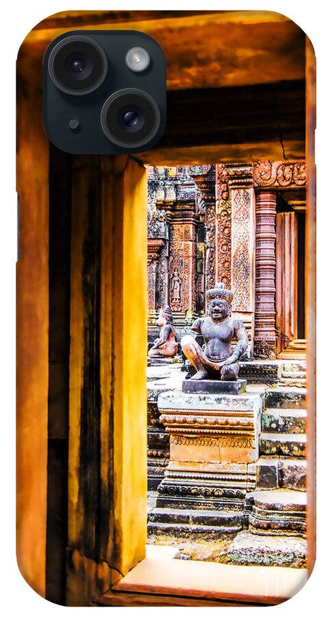 Cambodia Angkor Wat iPhone Case featuring the photograph Temple Doorway by Rick Bragan