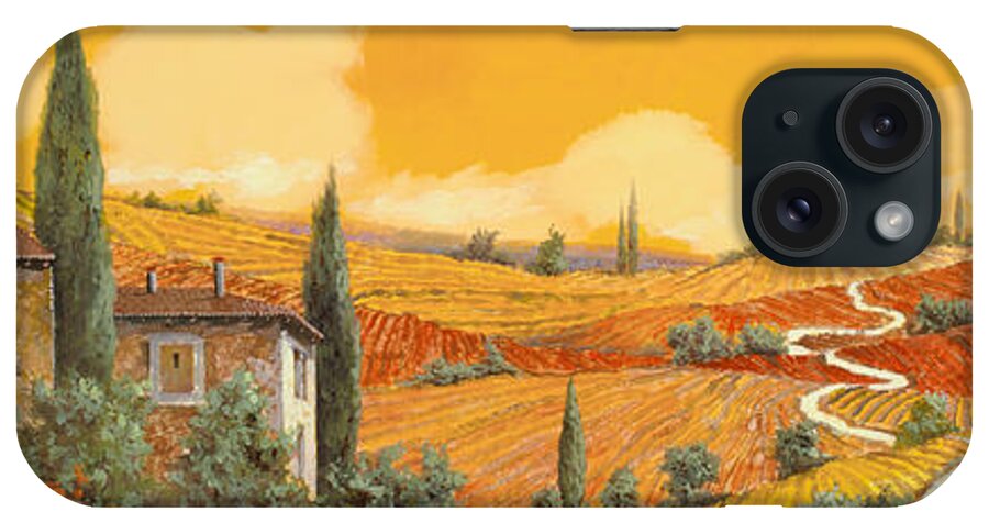 Tuscany iPhone Case featuring the painting la terra di Siena by Guido Borelli