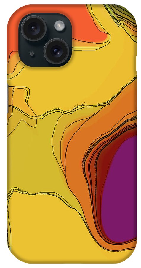 Abstract iPhone Case featuring the digital art Terraced by Gina Harrison