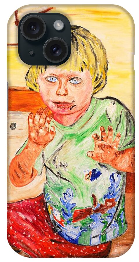 Kid iPhone Case featuring the painting Terry by Valerie Ornstein