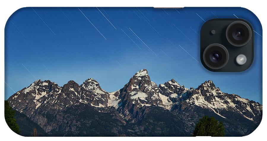 Grand Tetons iPhone Case featuring the photograph Teton Star Trails by Darren White