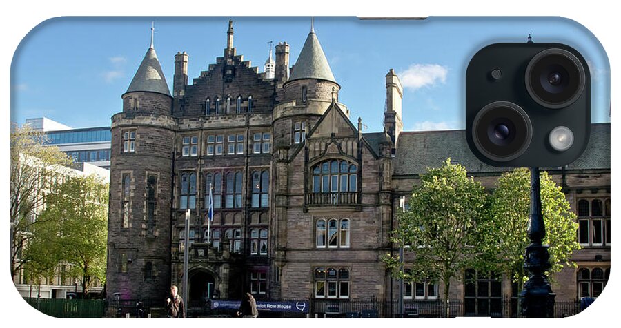 Gothic Style iPhone Case featuring the photograph Teviot Row House, Edinburgh University. by Elena Perelman