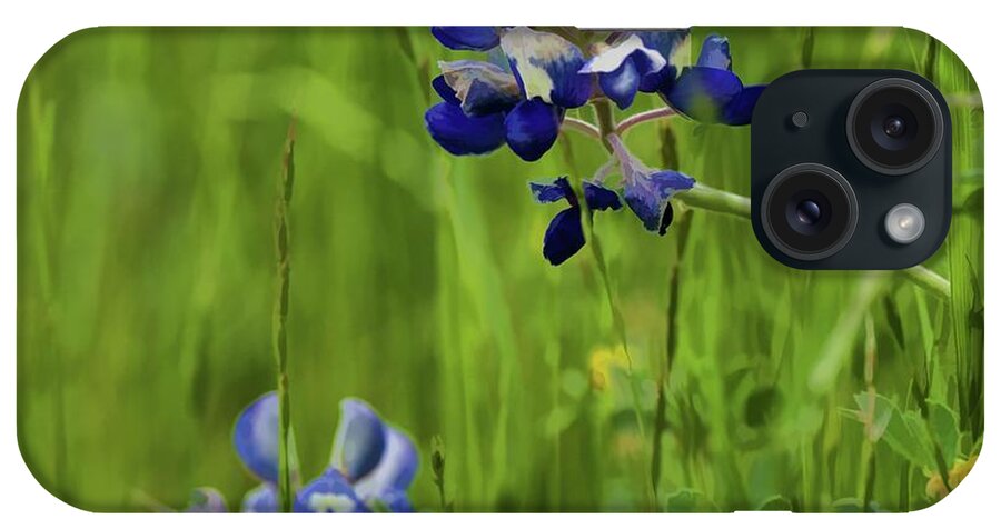 Flower Photography iPhone Case featuring the photograph Texas Bluebonnets by Diana Mary Sharpton