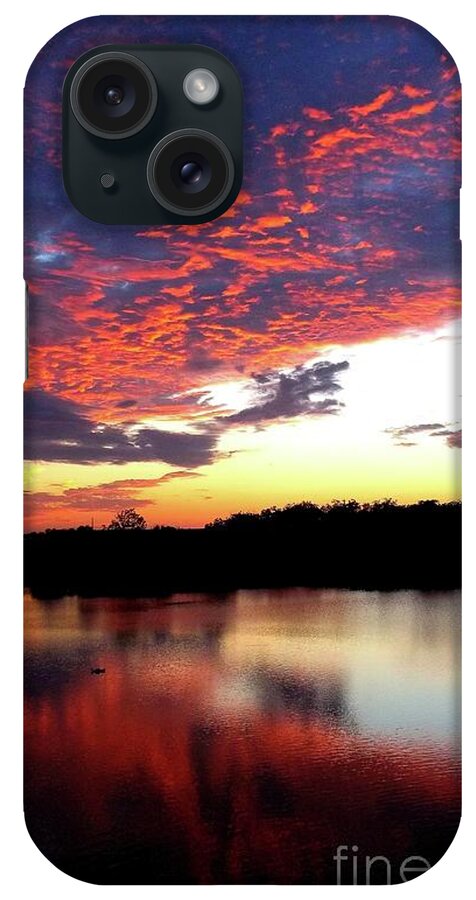 Color Photos iPhone Case featuring the photograph Texas Sunset over Mammoth lake by Barbara Donovan
