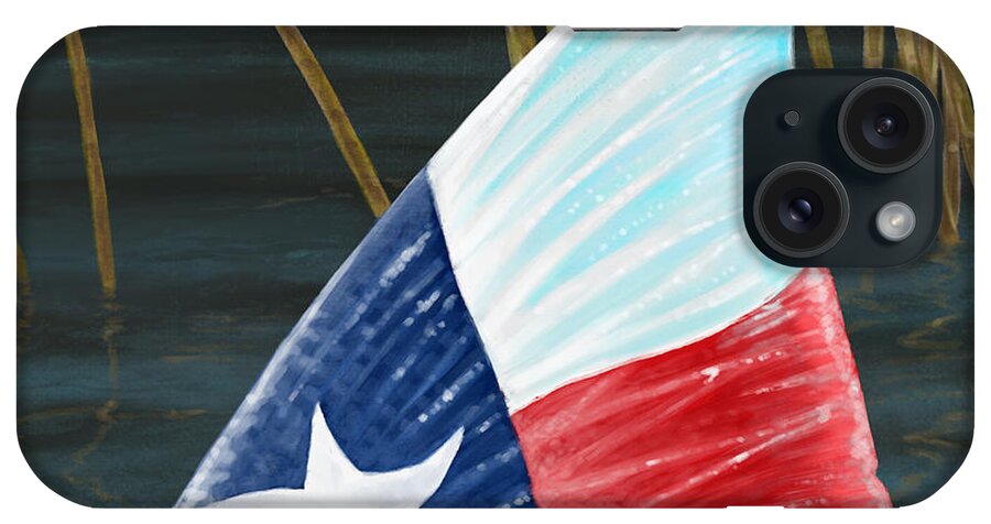 Texas iPhone Case featuring the digital art Texas Tails by Kevin Putman